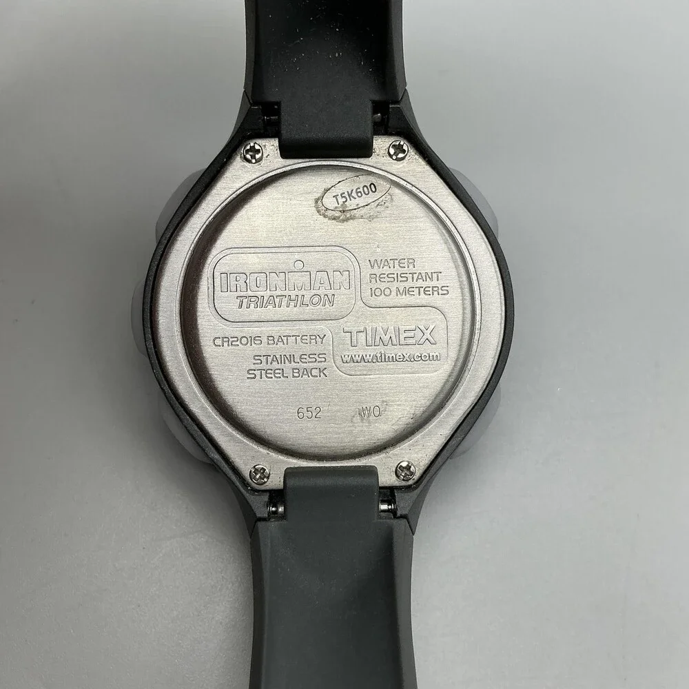 Timex Ironman Triathlon T5K600 Womens Watch 38mm Digital Black Pink New Battery